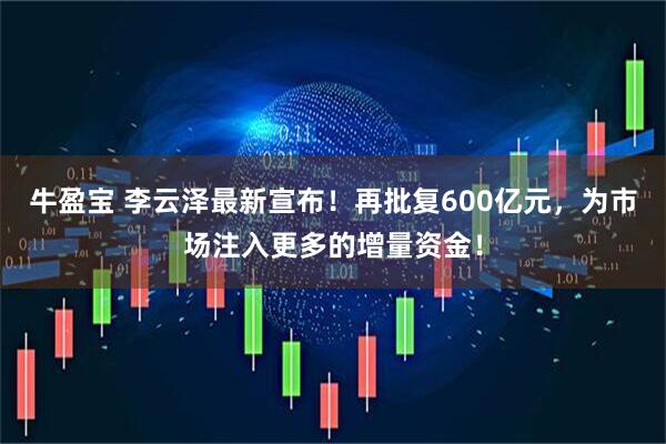 牛盈宝 李云泽最新宣布！再批复600亿元，为市场注入更多的增量资金！